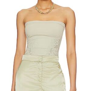 Free People green Lace Tube Top